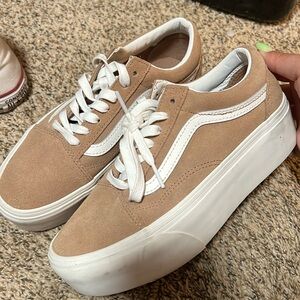 Tan Platform Vans